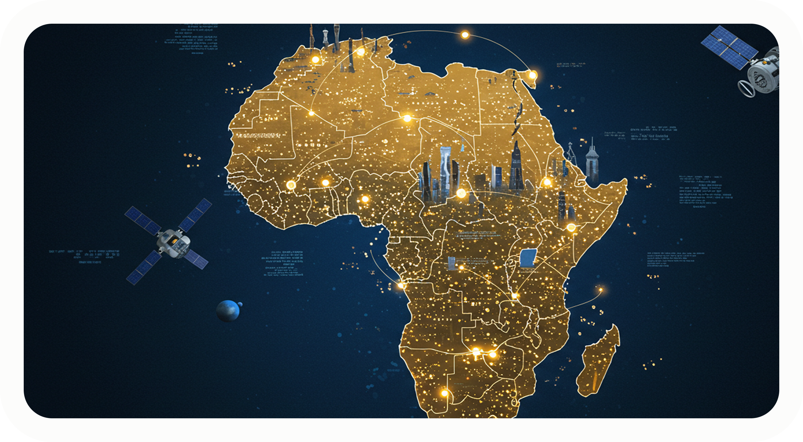 Digital map of Africa